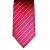 Piros alapon fehér csíkos selyem nyakkendő