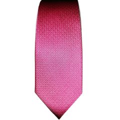 Pink alapon fehér mintás selyem nyakkendő