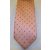 Narancssárga alapon sötétkék mintás selyem nyakkendő