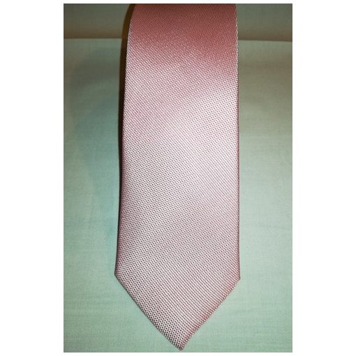 Világos rózsaszín, anyagában mintás selyem nyakkendő
