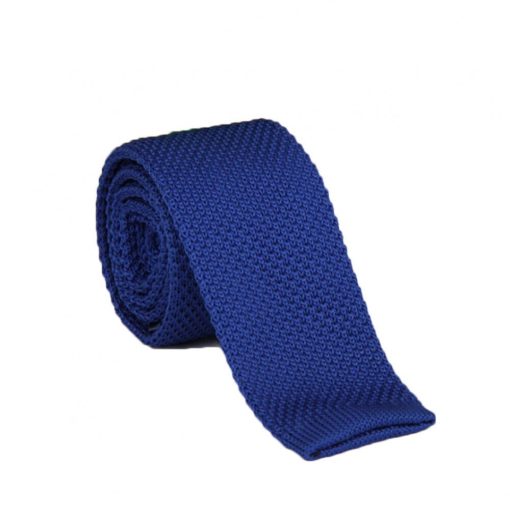 Királykék kötött selyem nyakkendő