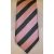 Rózsaszín és szürke csíkos selyem nyakkendő
