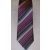 Szürke alapon ciklámenlila és sötétszürke csíkos selyem nyakkendő