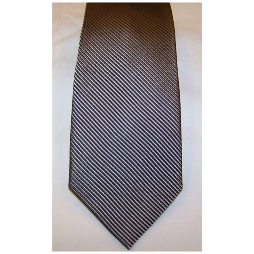 Szürke alapon fekete csíkos selyem nyakkendő