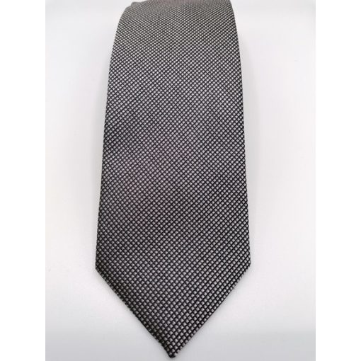 Fekete alapon világos rózsaszín mintás selyem nyakkendő