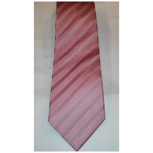 Púderrózsaszín alapon rózsaszín mintás selyem nyakkendő