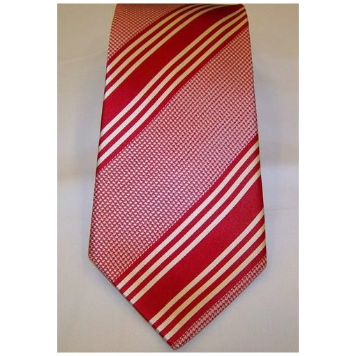Piros alapon fehér mintás selyem nyakkendő