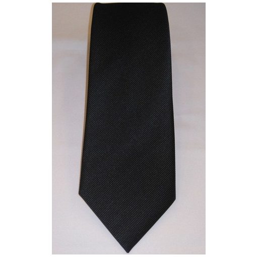 Fekete, anyagában csíkos selyem nyakkendő