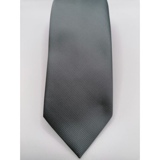 Szürke, anyagában csíkos selyem nyakkendő