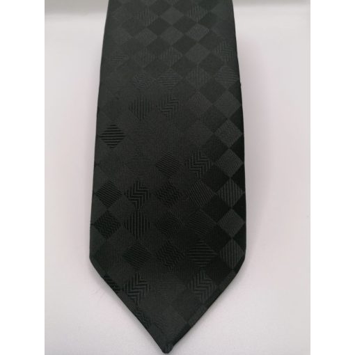Fekete, anyagában mintás selyem nyakkendő