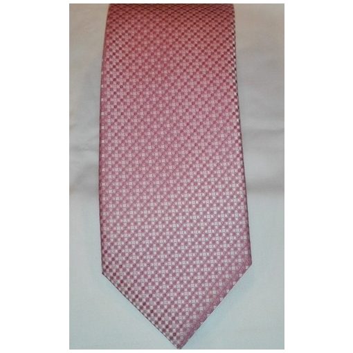 Rózsaszín alapon világos rózsaszín mintás poliészter nyakkendő